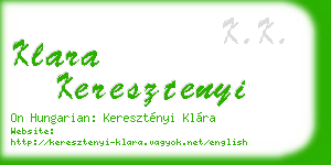 klara keresztenyi business card